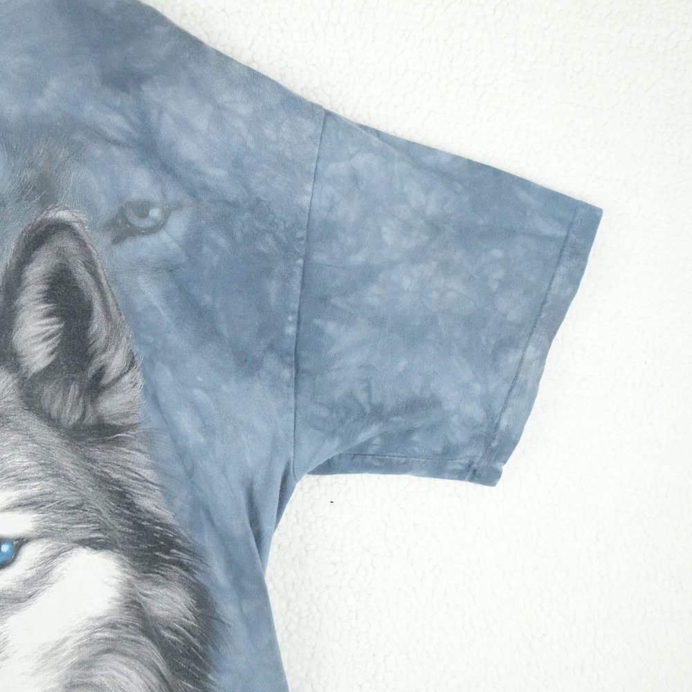 The Mountain T Shirt Mens Large Blue Marble Wolves Nature Short Sleeve Crew - Picture 4 of 11